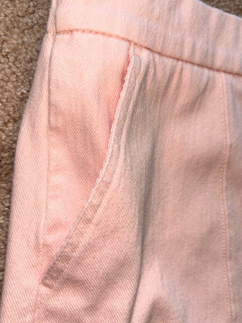 Light Pink Knit Denim Skort by Isaac Mizrahi M but fits L - Picture 3 of 7